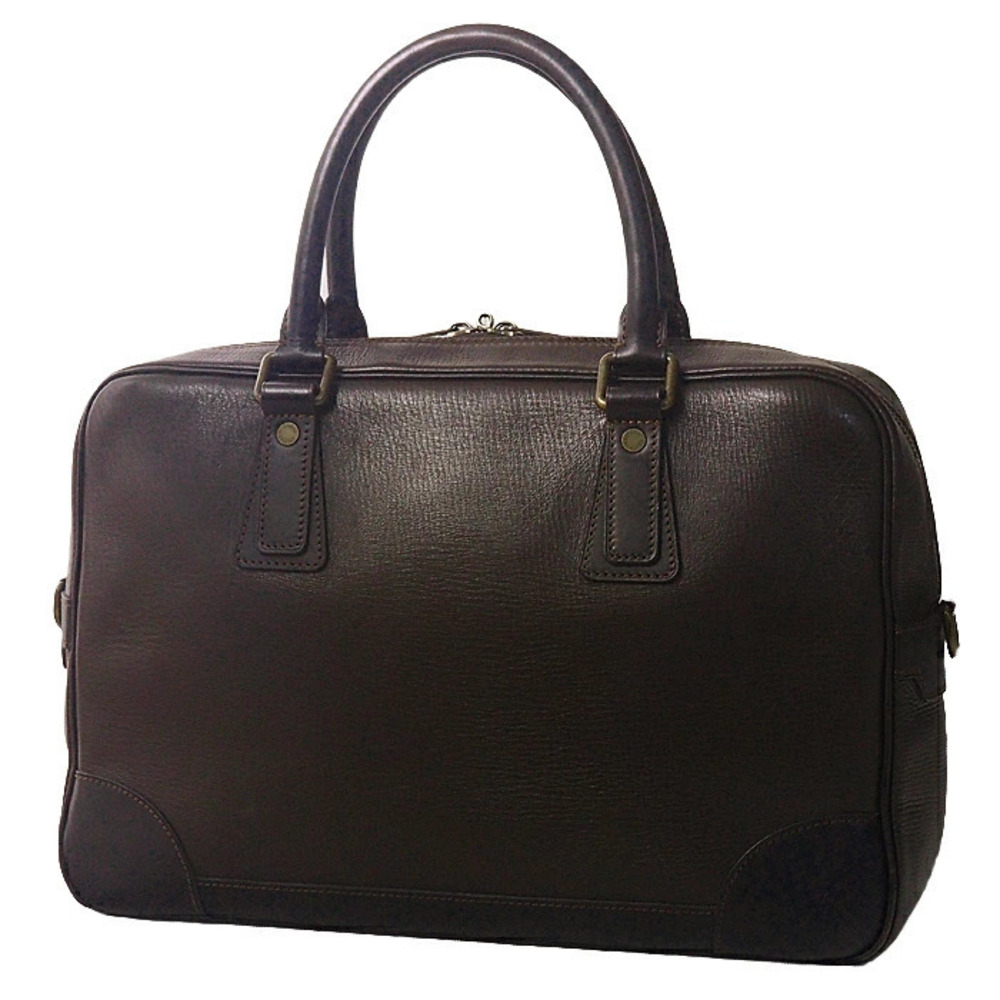 Louis Vuitton Utah Acoma Briefcase Business Briefcase Cafe Leather Black Brown